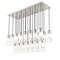 Z-Lite Alton Linear Chandelier, 23-Light, 18 In.W x 54 In.L x 14.25 In.H, Brushed Nickel/Clear+Frosted 824P-23L-BN - alternate 3